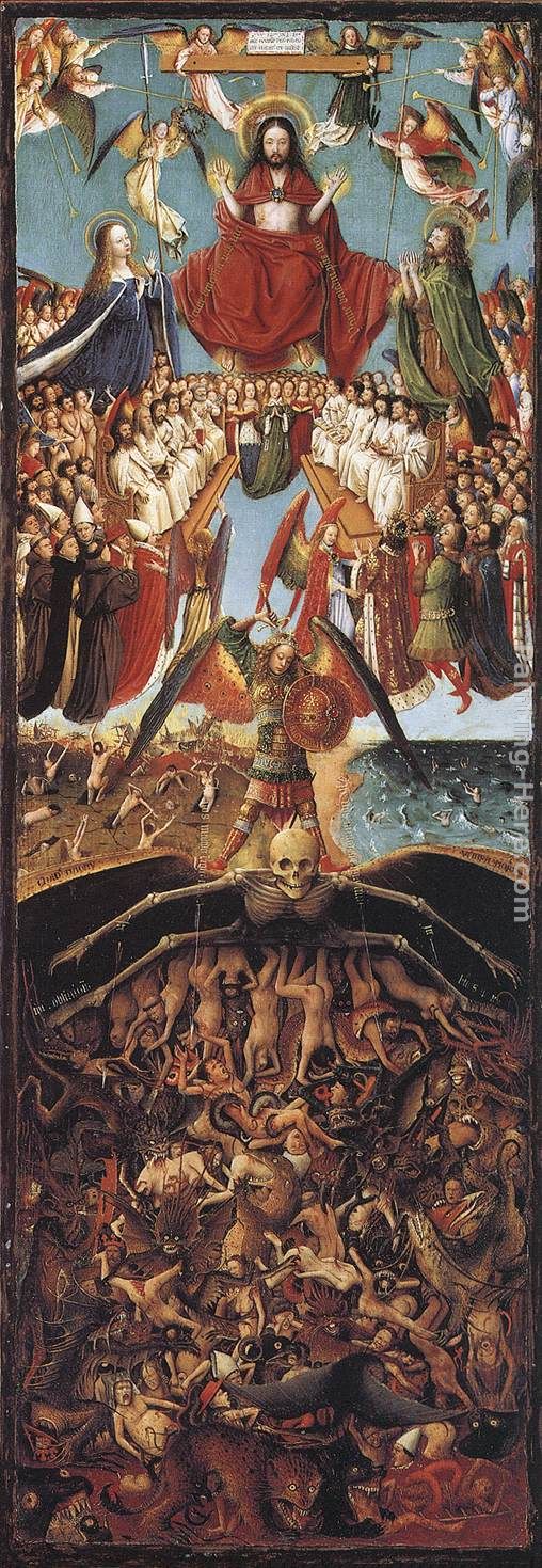 Last Judgment painting - Jan van Eyck Last Judgment art painting